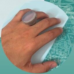 انگشتر نقره مردانه عقیق یمنی کبود رنگ نباتی حکاکی هم پذیرفته میشود