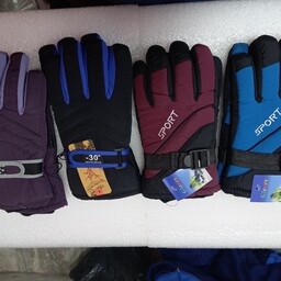 دستکش صدرصد ضد آب مناسب کوهنوردی و اسکی و فضاهای سرد با  پوشش کامل انگشتان و مچ در برابر سرما و بوران 