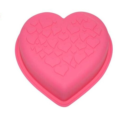 قالب سیلیکونی کیک و ژله طرح قلب سایز کوچک قابل  استفاده در فر و مایکروفر و یخچال