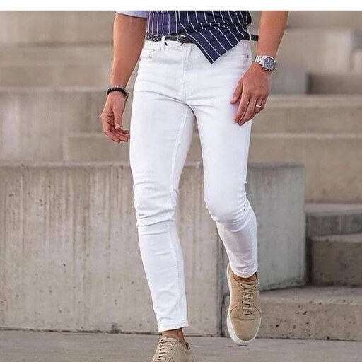 شلوار جین سفید مردانه