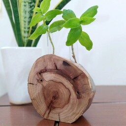 گلدان چوبی رولتی دو لوله