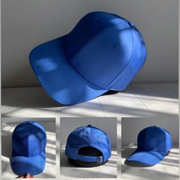 کلاه کتان وارداتی اسپرت رنگ آبی لاجوردی