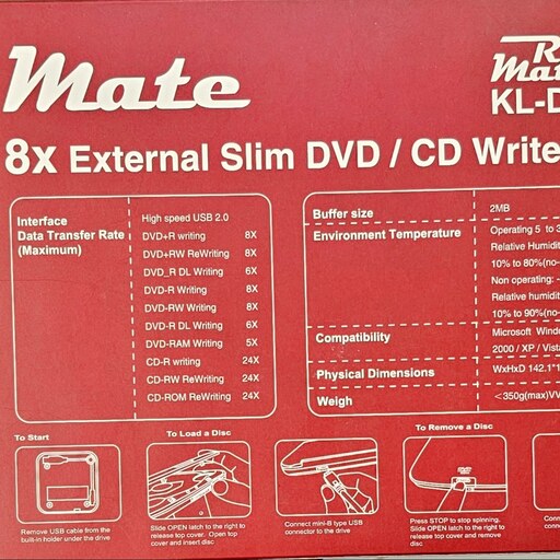 دی وی دی رایتر اکسترنال MATE با قابلیت رایت DVD، با تخفیف ویژه 