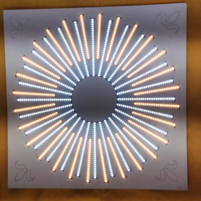 شاسی لامپ ال ای دی دست ساز مدل تایلی 60 در 60 هندسی 3 عددی