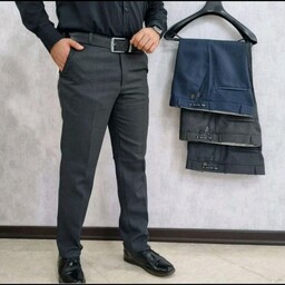 شلوار پارچه ای مردانه مدل راسته فاق بلند دمپا کاملا راسته قد بلند بدونه کشسانی  کیفیت عالی
