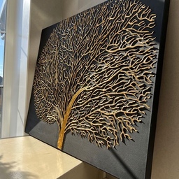 تابلو نقاشی مدرن  درخت طرح برجسته ورقطلا 70در 100  تماما کار دست از رویآرت گالری