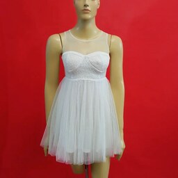 لباس مجلسی عروسکی سفید سایز 36 برند CLUB L