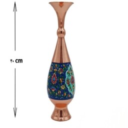 گلدان مس و پرداز  30 سانتیمتری 355 گرمی کیفیت عالی از صنایع دستی میدان نقش جهان اصفهان 