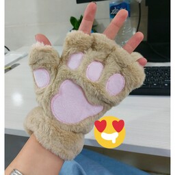 دستکش پنجه گربه ای دخترانه زنانه (تراکم بالا)