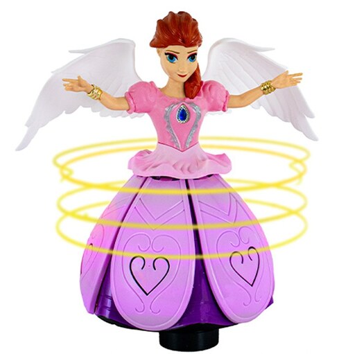 عروسک انجل فرشته رقاص موزیکال عروسک رقاص السا موزیکال عروسک چرخنده عروسک باطری خور السا عروسک آنجل چرخشی دخترانه 