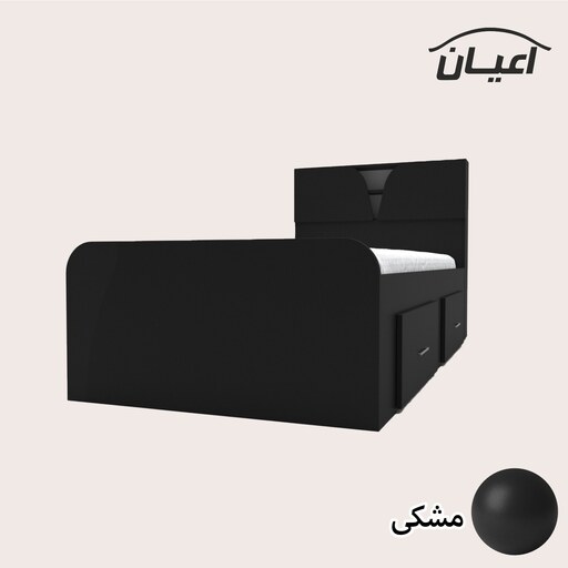 تخت خواب یکنفره اعیان مدل FH509 سایز 120x200 سانتی متر