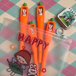 روان نویس طرح هویج و خرگوش(نوک نیم میلیمتر رنگ مشکی)