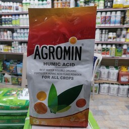 هیومیک اسید آگرومین AGROMIN اصلاح ساختار خاک بهبود جذب عناصر غذایی ریشه زا، یک کیلویی، مکزیک 