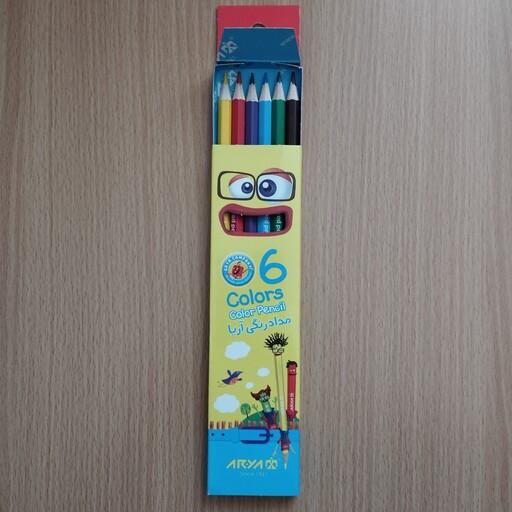 مداد رنگی آریا  6رنگ