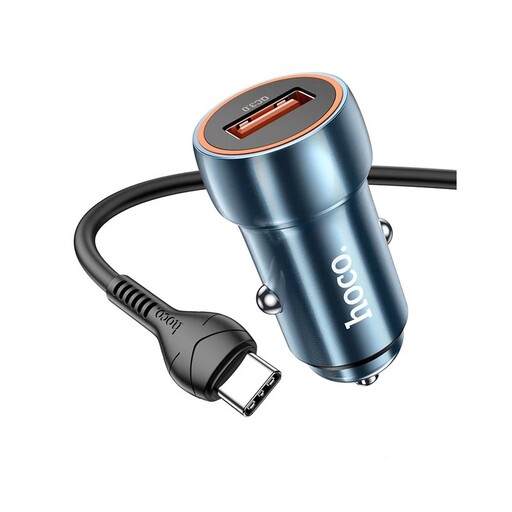 شارژر فندکی هوکو مدل Z46 QC3.0 18W به همراه کابل تبدیل usb-c