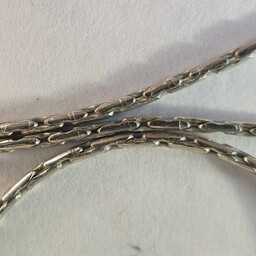 زنجیر نقره 925 با روکش آب طلا سفید (رودیوم) در طول 50 سانتیمتر 