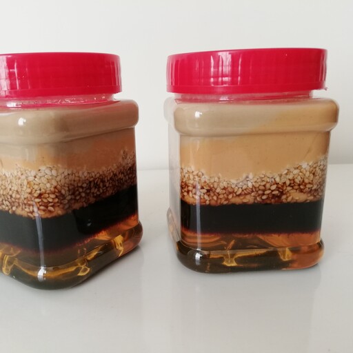 معجون ارده کره بادام زمینی عسل شیره و کنجد، طبیعی و سالم و مقوی (420 گرمی) 