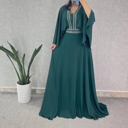 لباس مجلسی زنانه حریر خرجکار نگین دوزی