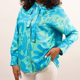 شومیز زنانه ساتن یقه کراواتی سایز 36 تا 46 قد 70 مدل پرفروش 