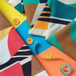 پارچه کرپ الیزه طرحدار در دو رنگ شاد 