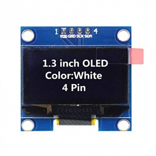 (2057)نمایشگر OLED با ابعاد 34x23 میلی  تراکم پیکسلی 128x64  با پروتکل ارتباطی SPI و امکان راه اندازی با انواع آردوین