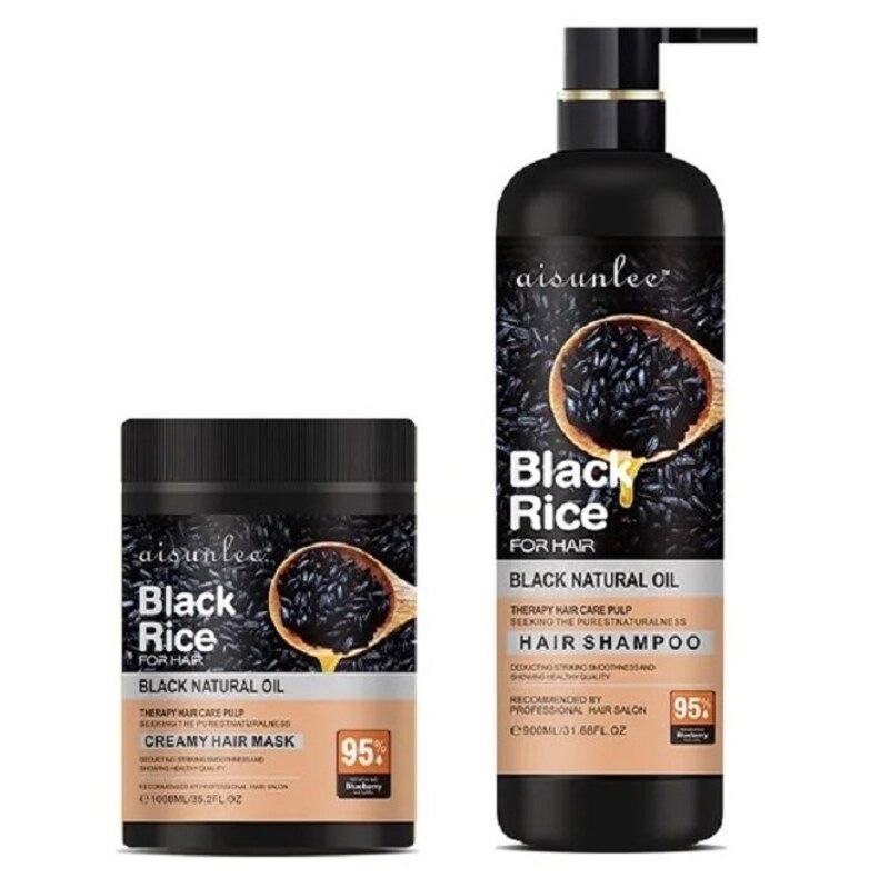 شامپو و ماسک مو برنج سیاه - بدون سولفات - Black Rice