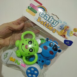 اسباب بازی جغجغه پک 4عددی برند Baby rattles مناسب برای سرگرمی نوزادان و کودکان