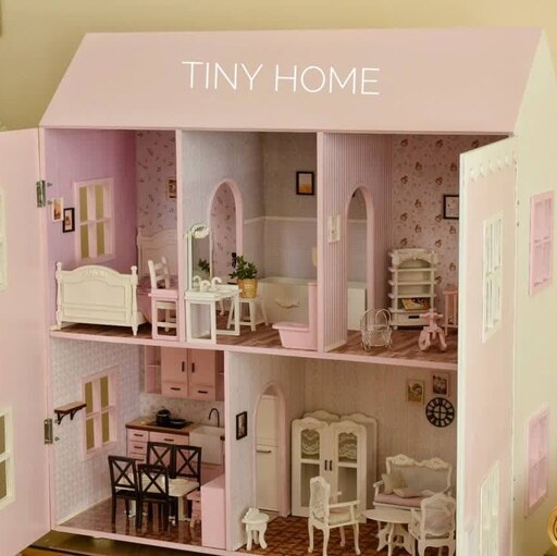 خانه عروسکی باربی دو طبقه با درب - برند تاینی هوم