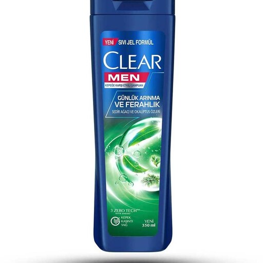 شامپو کلیر CLEAR سدر و اکالیپتوس gunluk arinma ve frahlik ضد شوره آقایان(اورجینال ترکیه) 350 میل                        