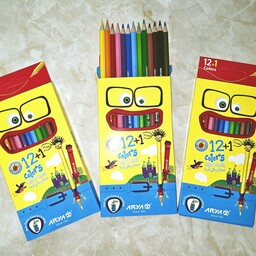 مداد رنگی آریا 12 بعلاوه 1 رنگ 