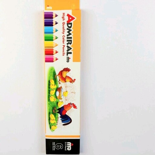 مداد رنگی 6 رنگ ادمیرال جعبه مقوایی