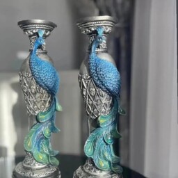 جا شمعی زیبای طاووس(جفتی)