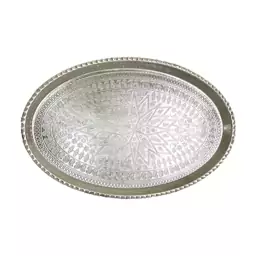 سینی مسی بیضی 41x26 سانتی کد 102