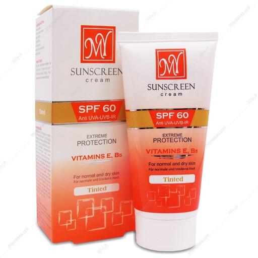 کرم ضد آفتاب رنگی مای spf 60 مناسب پوست نرمال و خشک