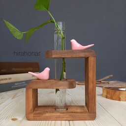 گلدان چوبی مدل مربع