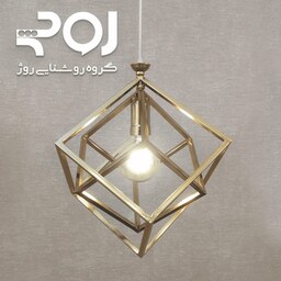 چراغ آویز تک شعله  ROJ مدل 102 فلزی آبکاری طلایی