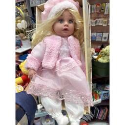 عروسک موزیکال دختر رنگ لباس صورتی سایز 40 سانتی متر