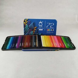 مداد رنگی 72 رنگ ام کیو MQ جعبه فلزی 