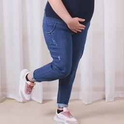 شلوار  بارداری جین مام استایل آبی متوسط