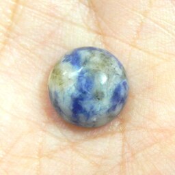 نگین سنگ سودالیت آبی گرد کوچک اصل معدنی مناسب انگشتری