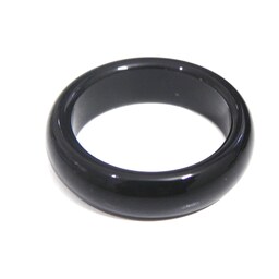 حلقه سنگ عقیق مشکی اونیکس سیاه اصل معدنی مناسب برای انگشتری سایز1.6یا50