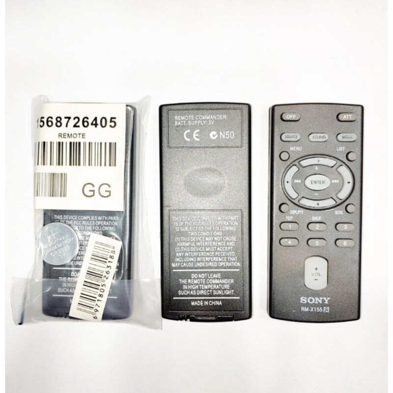 کنترل شرکتی و مارک دار پخش ماشین سونی  Sony 155 به همراه باتری