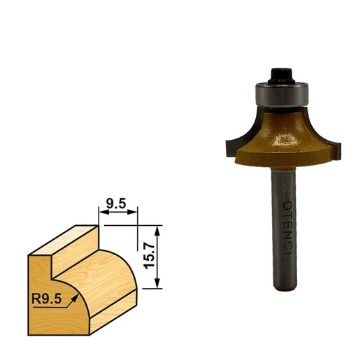 تیغ اور فرز اوتنسی مدل لبه گرد کن R9.5 شفت 6