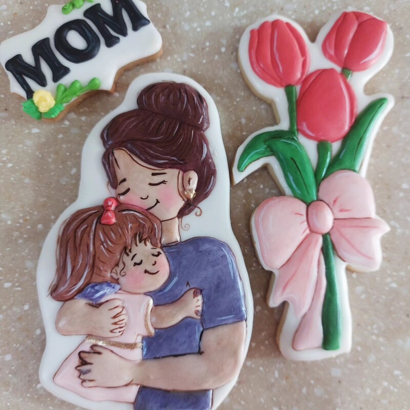 کوکی روز مادرمناسب هدیه دادن وباکسهای هدیه وباکس گل 