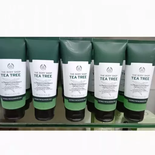 اسکراب لایه بردار پوست بادی شاپ مدل تی تری مخصوص پوست Tea Tree برند The Body Shop  