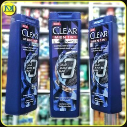 شامپو کلیر ضد شوره سه در یک سر و صورت و بدن (400میل) Clear shampoo and Body wash 3in1