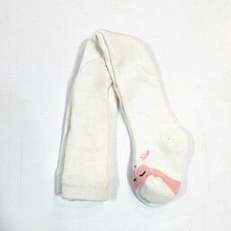جوراب شلواری دخترانه داخل کلکی زمستانی سایز نوزادی تا 2 سال گوزن سفید