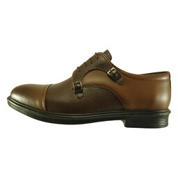 کفش مجلسی مردانه  بزرگ پا چرم طبیعی کد 389 سایز 44تا47 رنگ قهوه ای 
