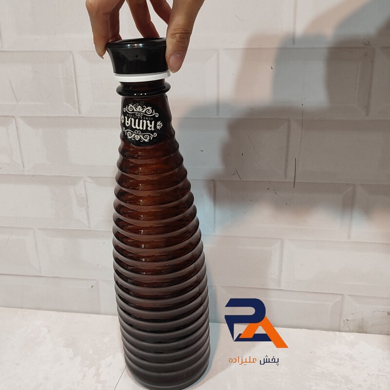بطری موج قهوه ای شیشه ای  درب پلاستیکی  مناسب برای انواع مایع  جات