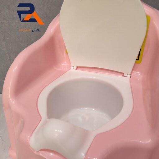 توالت فرنگی کودک قصری فیل  مدرن پلاستیک لگن درب دار قابل اتصال برای تخلیه 